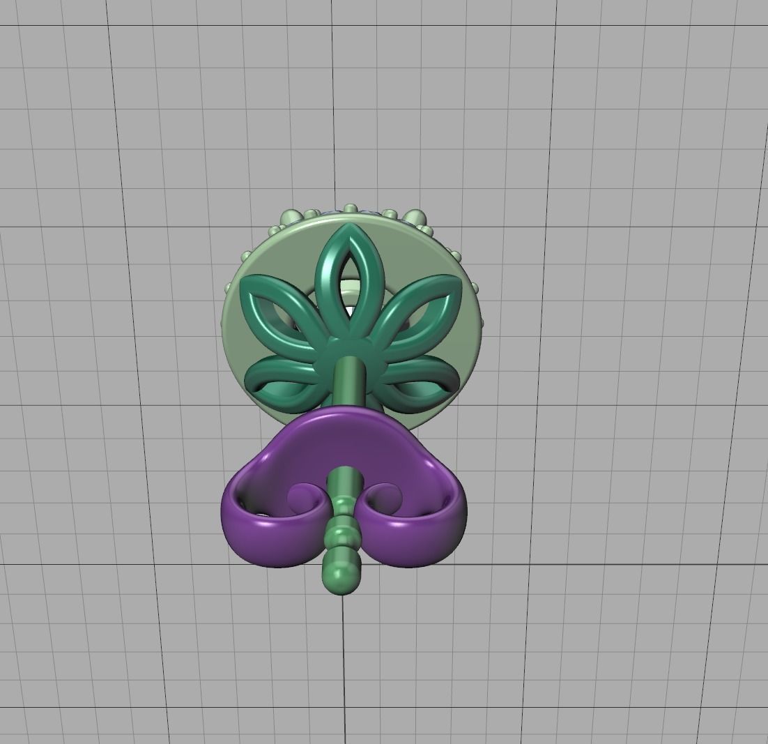 Round Halo Stud Earrings Women Earrings 3dmodel 3D print model_25