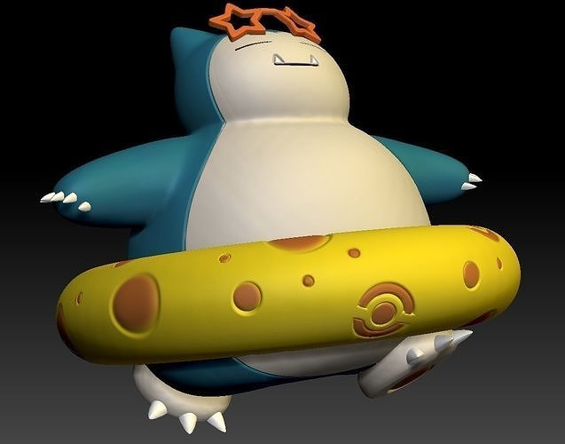 Pokemon Unite Snorlax Beach Style 3D print model