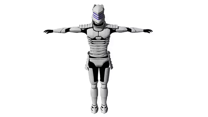 Sci-fi armored character 3D model Sci-fi armored character 3D model