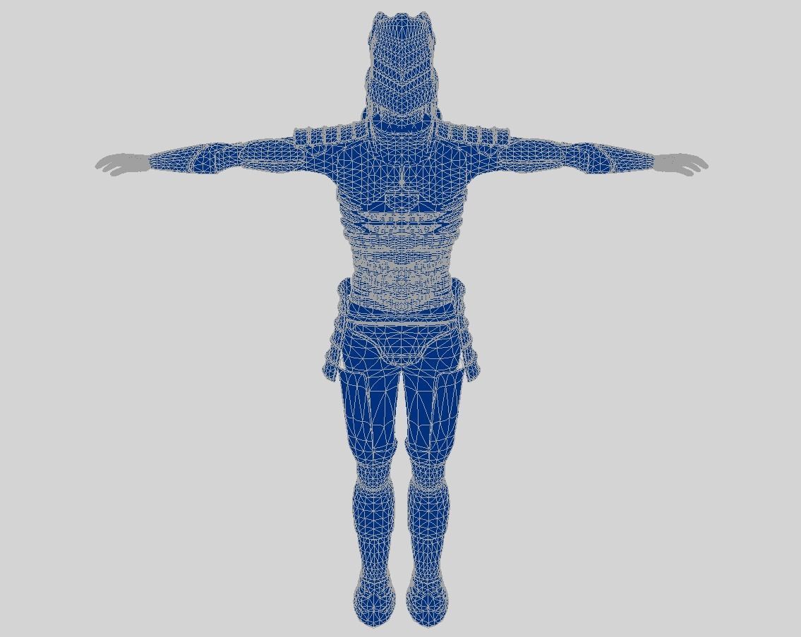 Sci-fi armored character 3D model_4