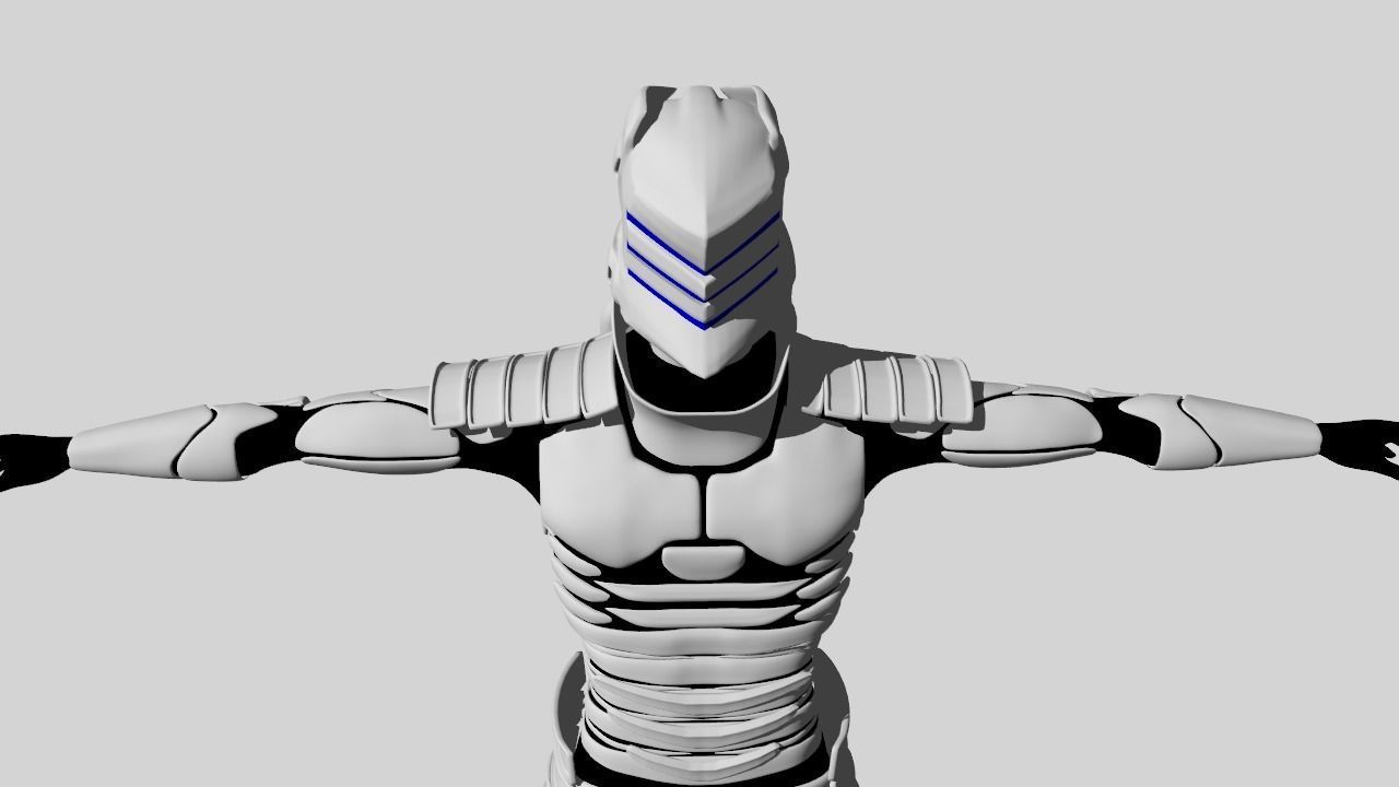 Sci-fi armored character 3D model_3