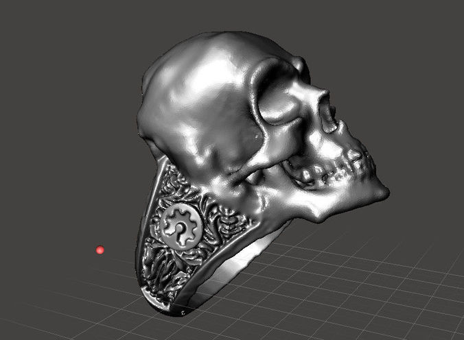 Maker skull ring 3D print model