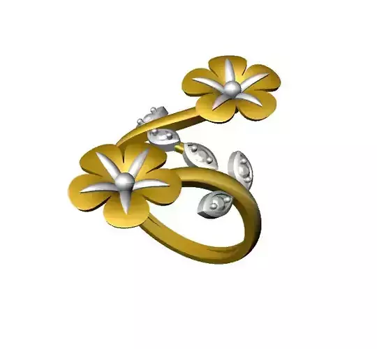 080 - Ladies Ring - Flower Ring
