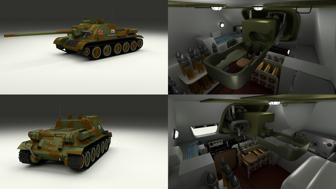 SU 100 with Interior Camo