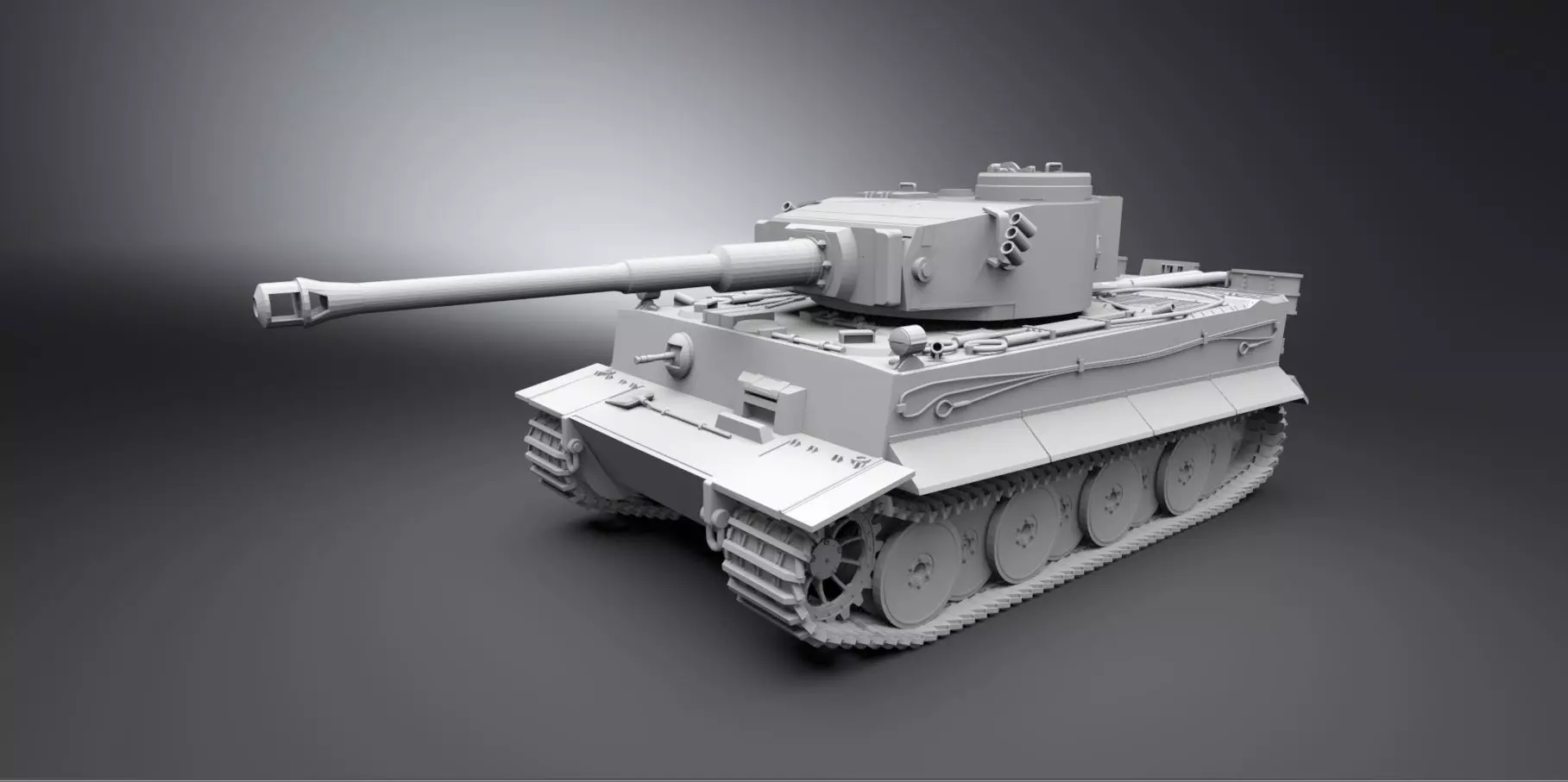 Tiger Tank Early Scale model 3D print model_0
