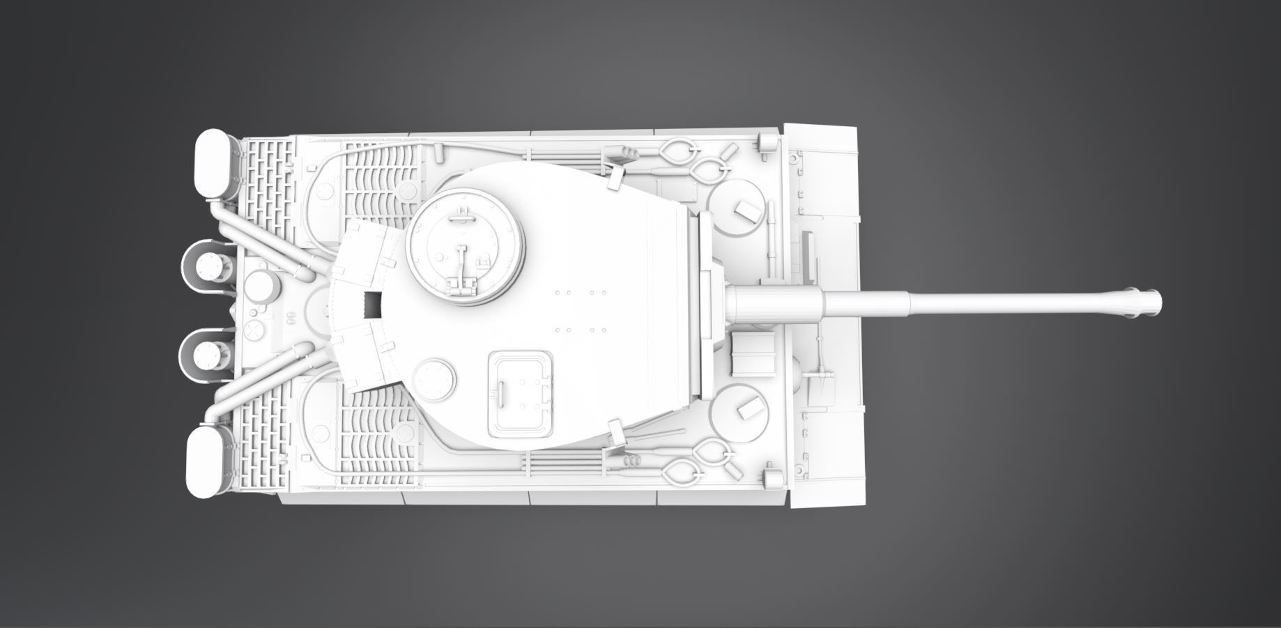 Tiger Tank Early Scale model 3D print model_3
