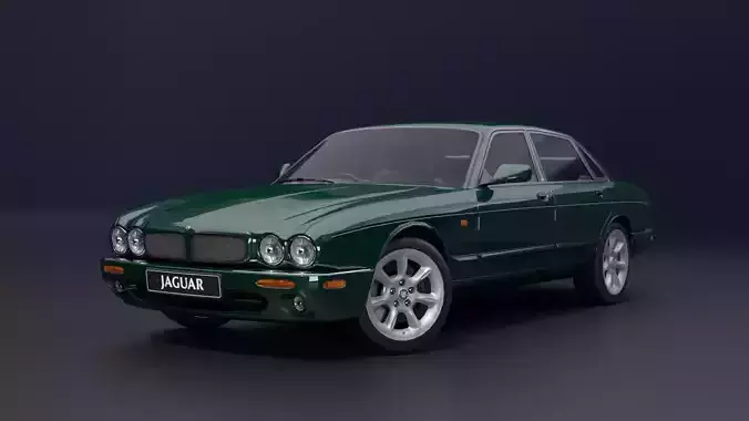 2000 Jaguar XJ X308 Free low-poly 3D model