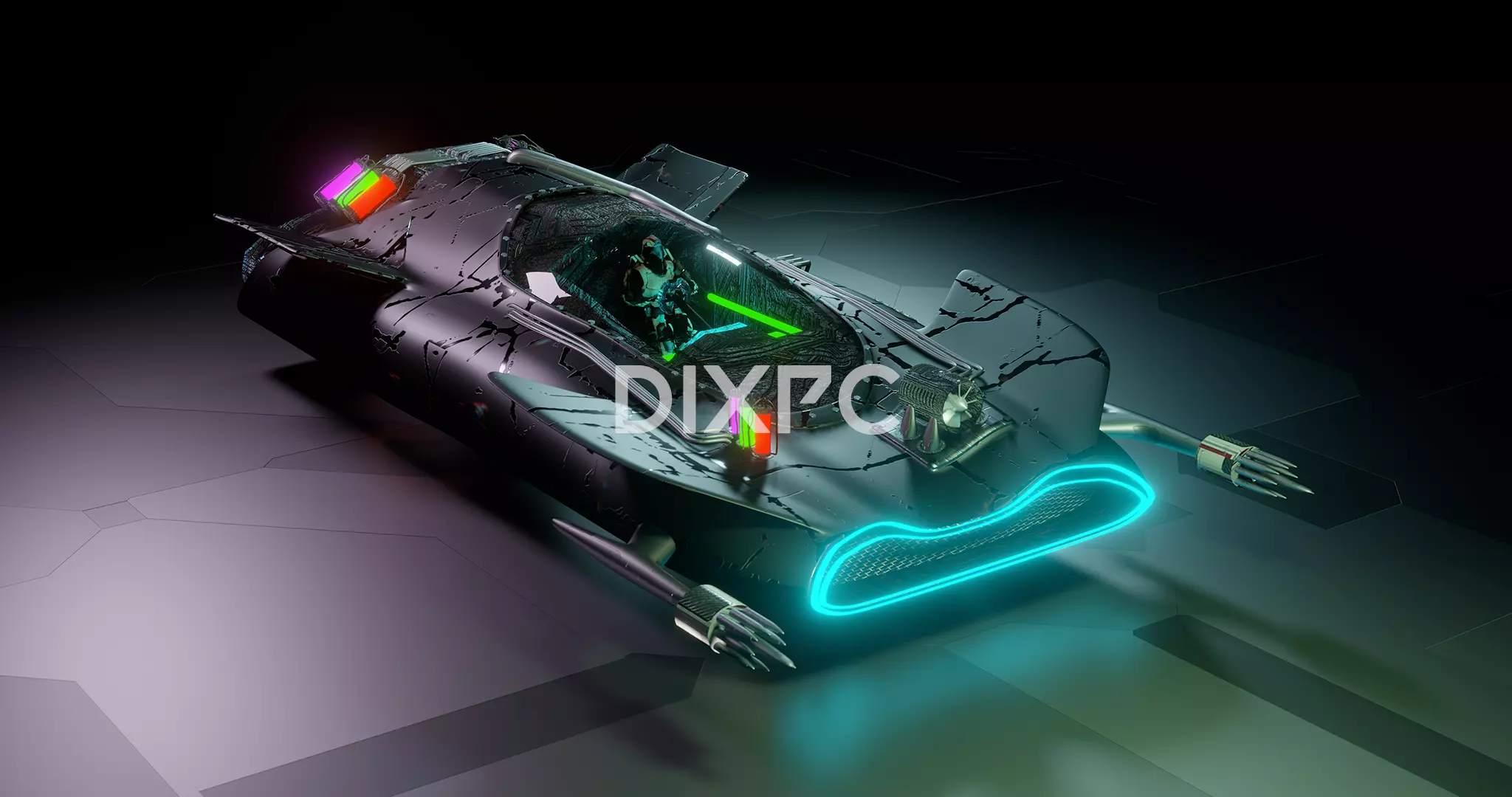 UFO Car v1 by DIXPC 3D model_0