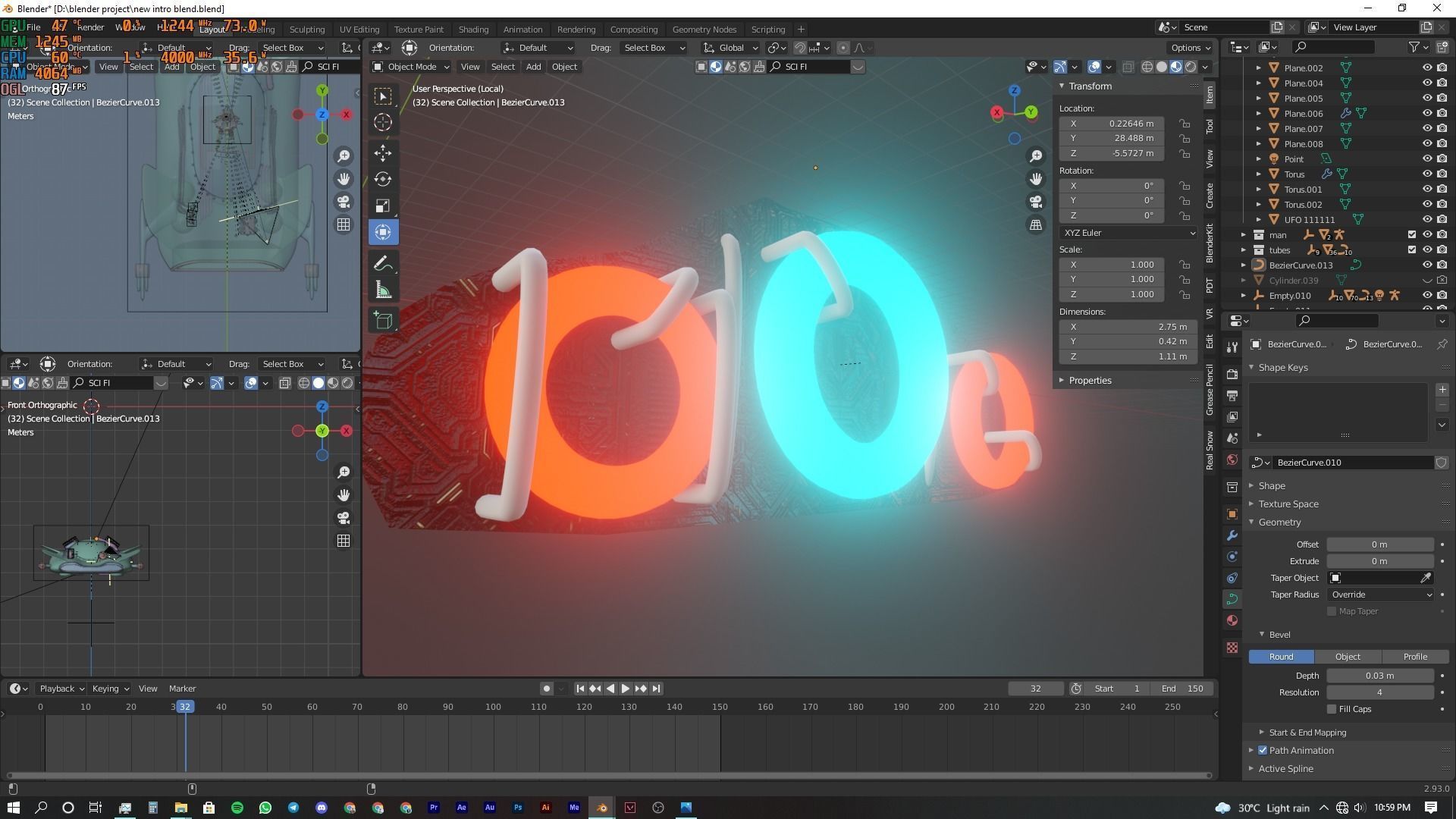 UFO Car v1 by DIXPC 3D model_5