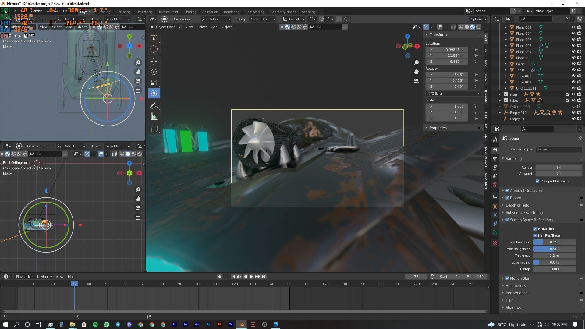 UFO Car v1 by DIXPC 3D model_6