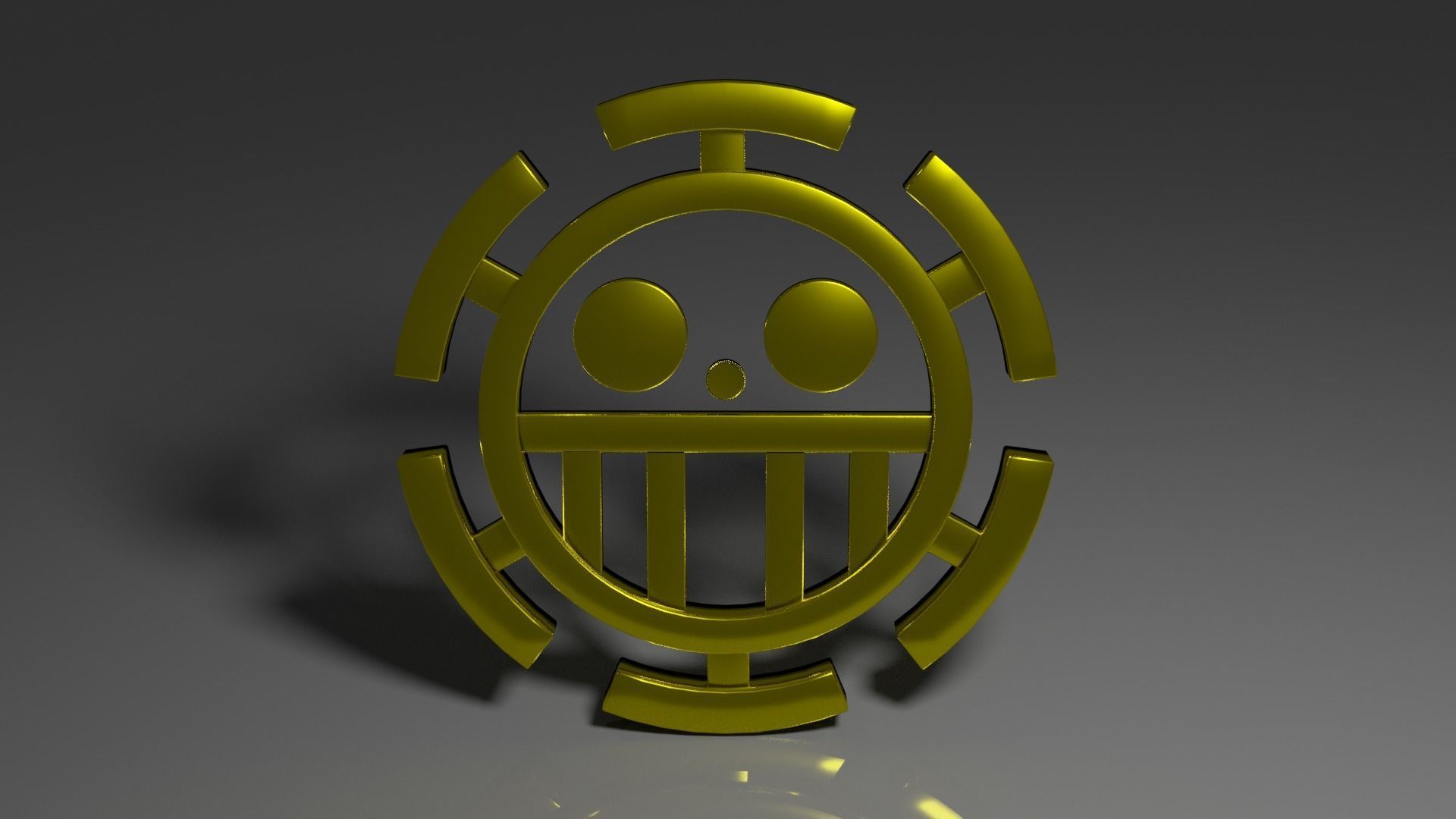 Trafalgar D Water Law Logo Low-poly 3D model_1