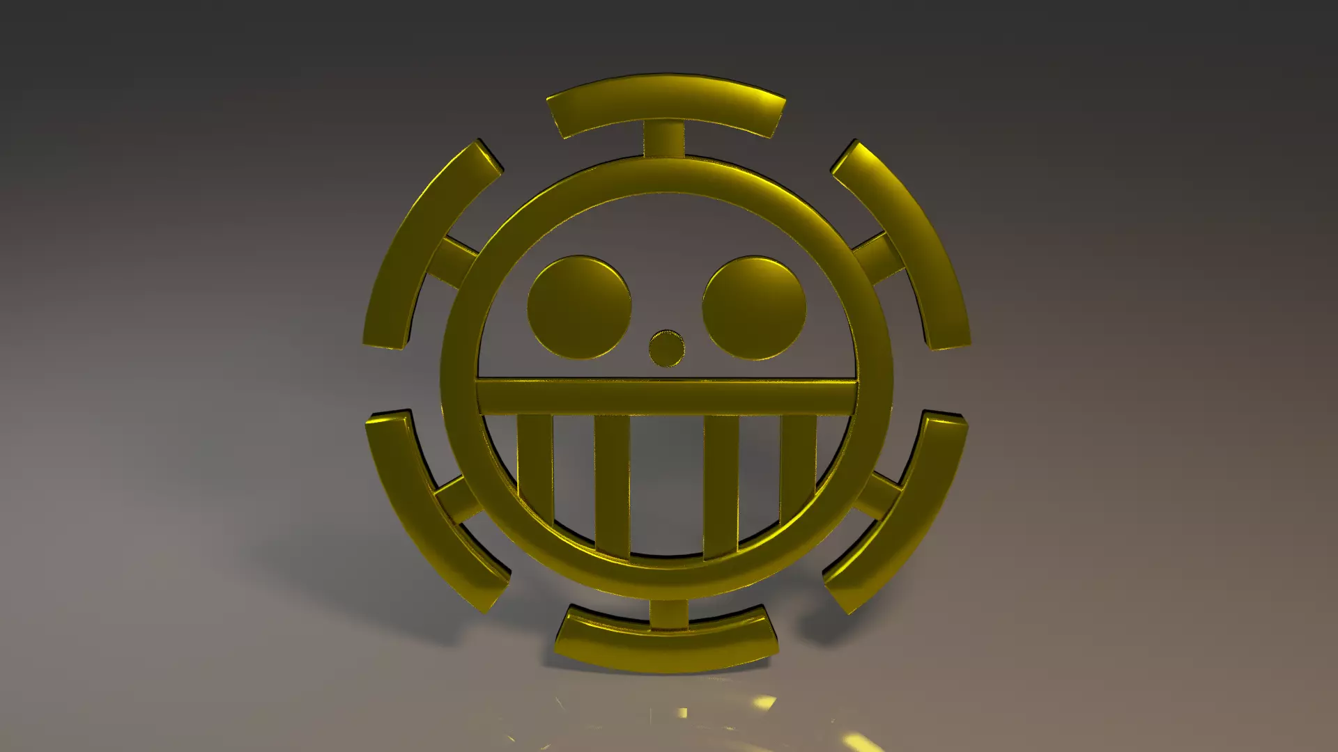 Trafalgar D Water Law Logo Low-poly 3D model_0