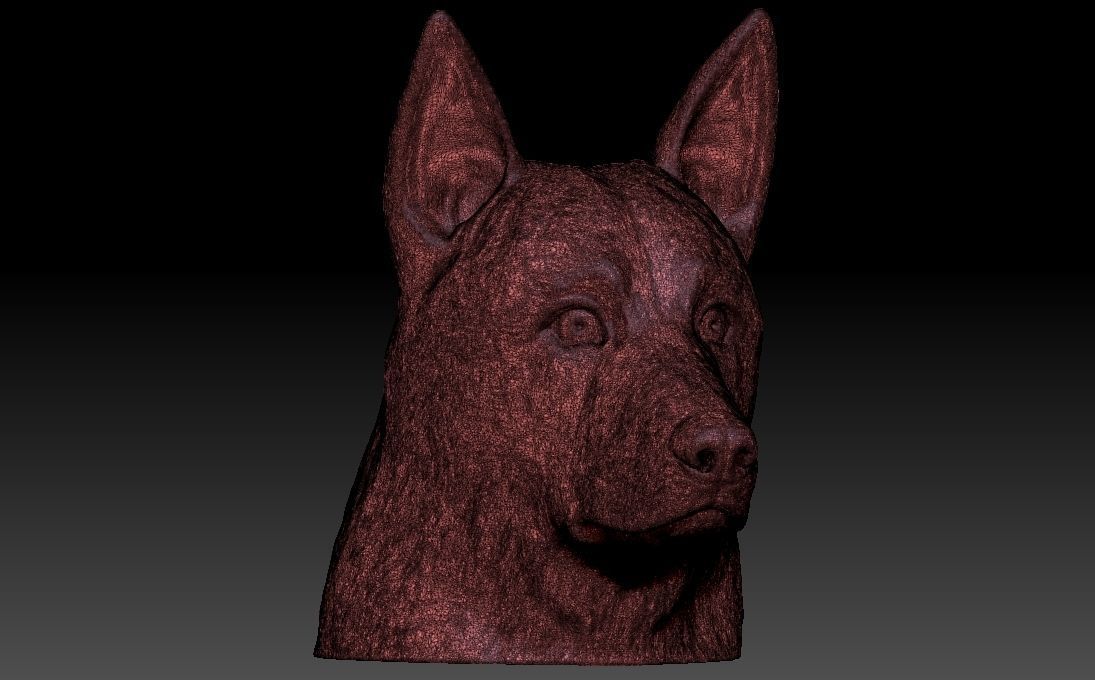 German Shepherd head for 3D printing 3D print model_24