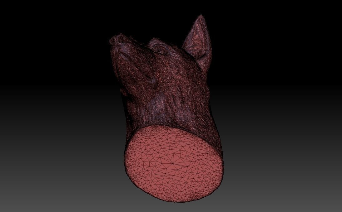 German Shepherd head for 3D printing 3D print model_27