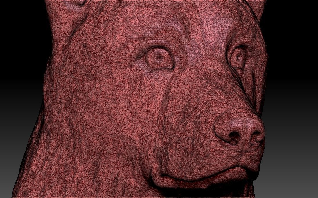 German Shepherd head for 3D printing 3D print model_25