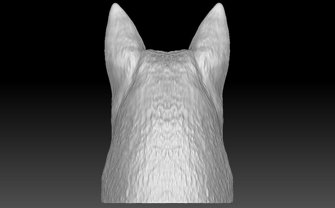 German Shepherd head for 3D printing 3D print model_9