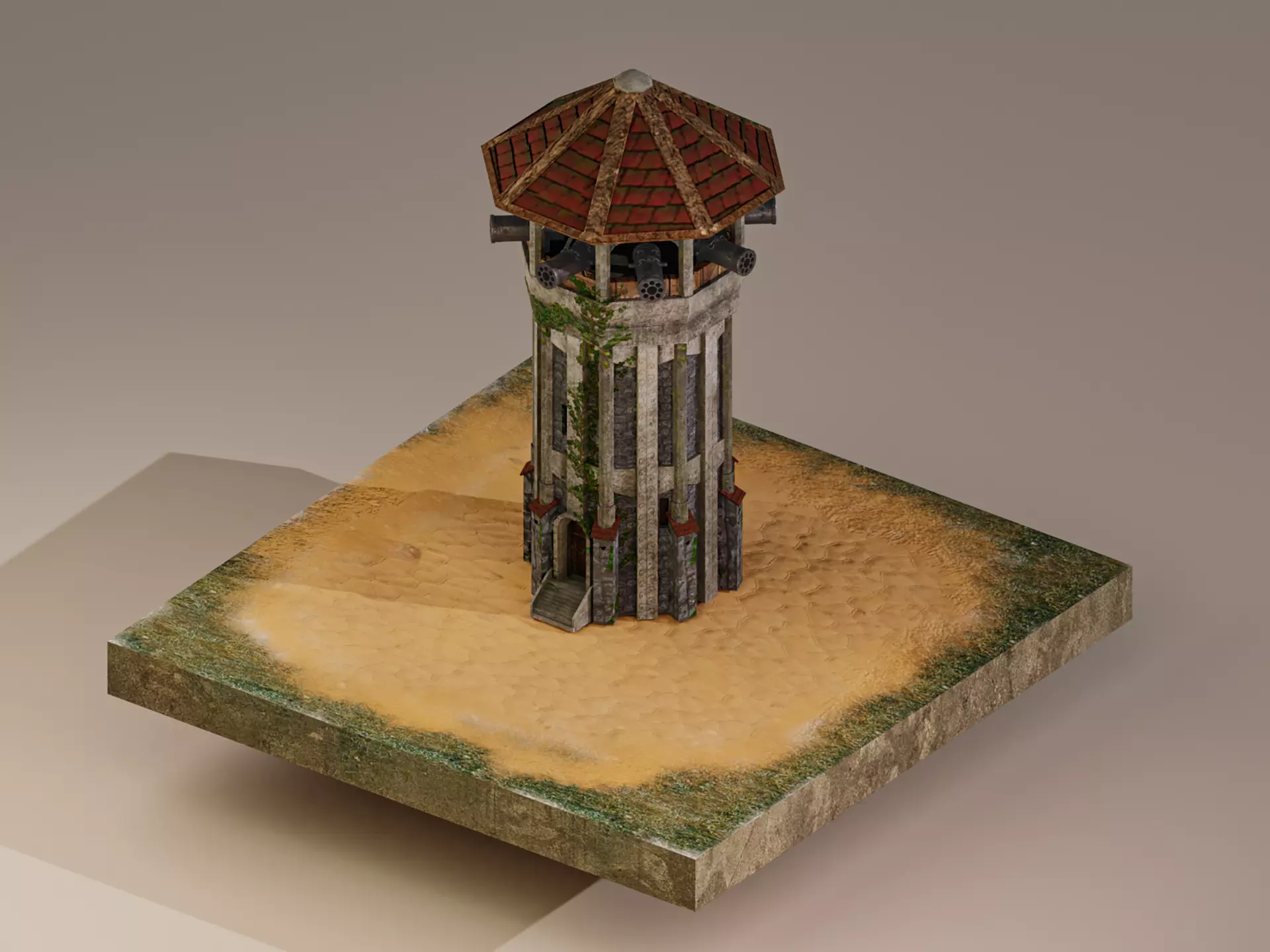 Archer Tower Level 15 3D model_0