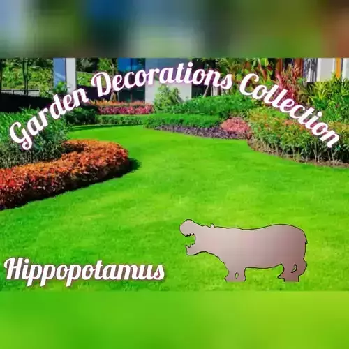 Wonderful Artificial Hippo Home and Garden Outdoor Lawn Decor 3D model