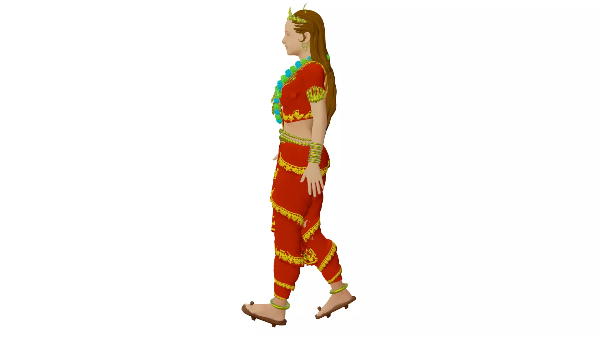 Devi walking  3D model_0