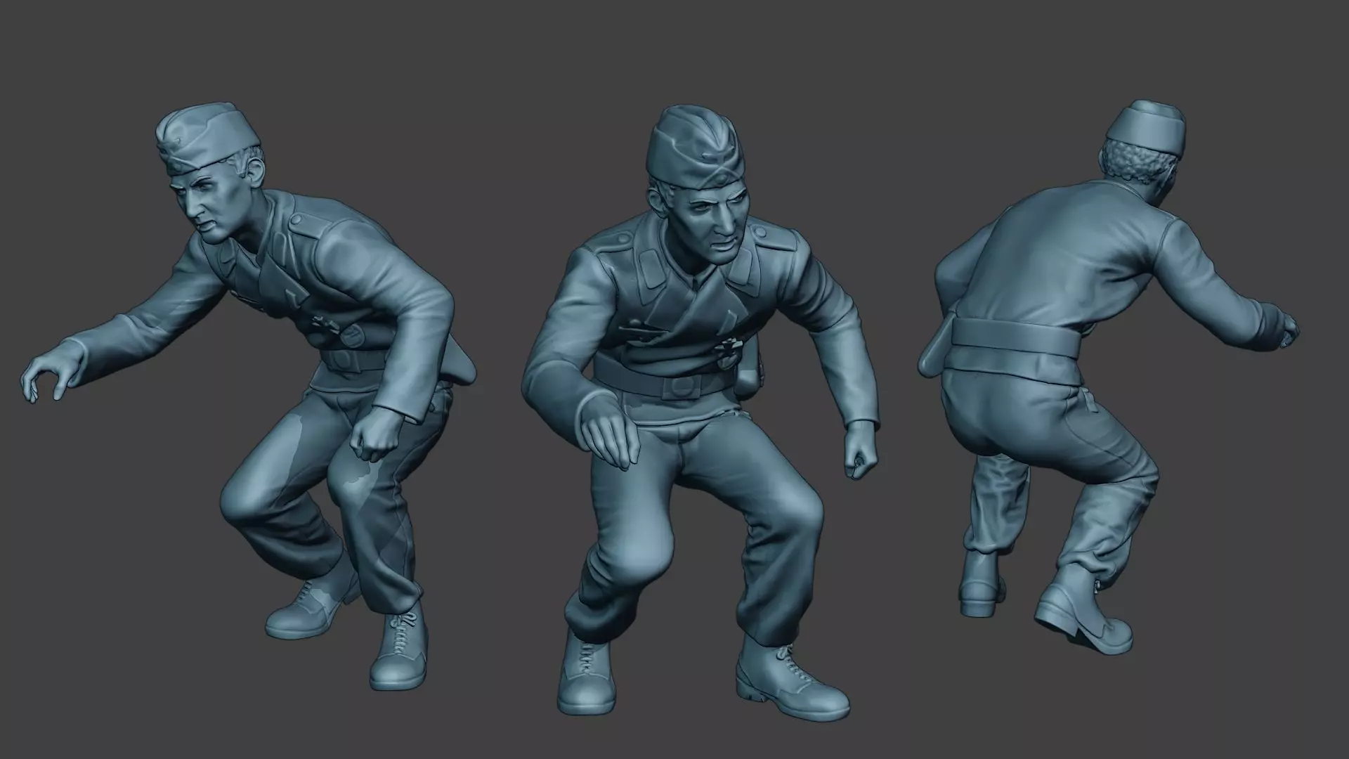 German Tank Crew unit ww2 OnTank GTC1 3D print model_0