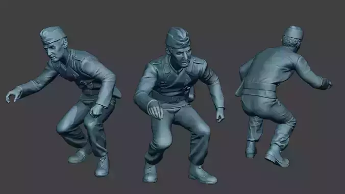 German Tank Crew unit ww2 OnTank GTC1 3D print model