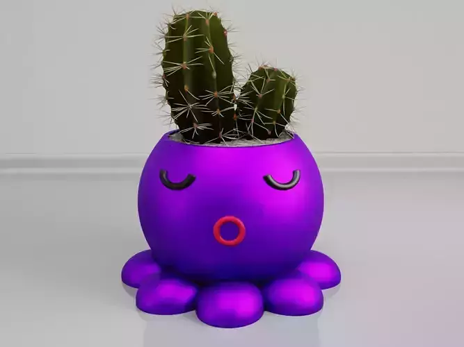 plant pot holder 99 octopus 3D print model