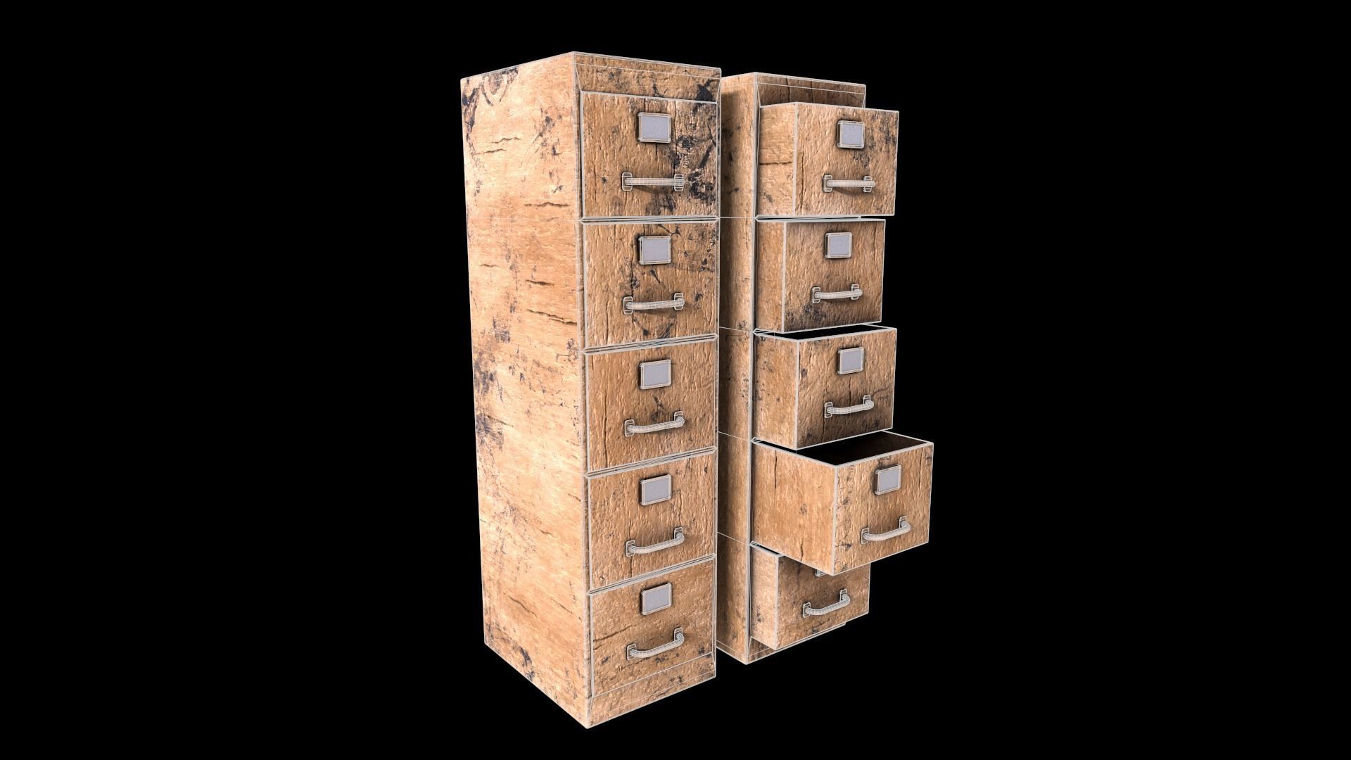 Cabinet V1 - 009 Low-poly 3D model_12