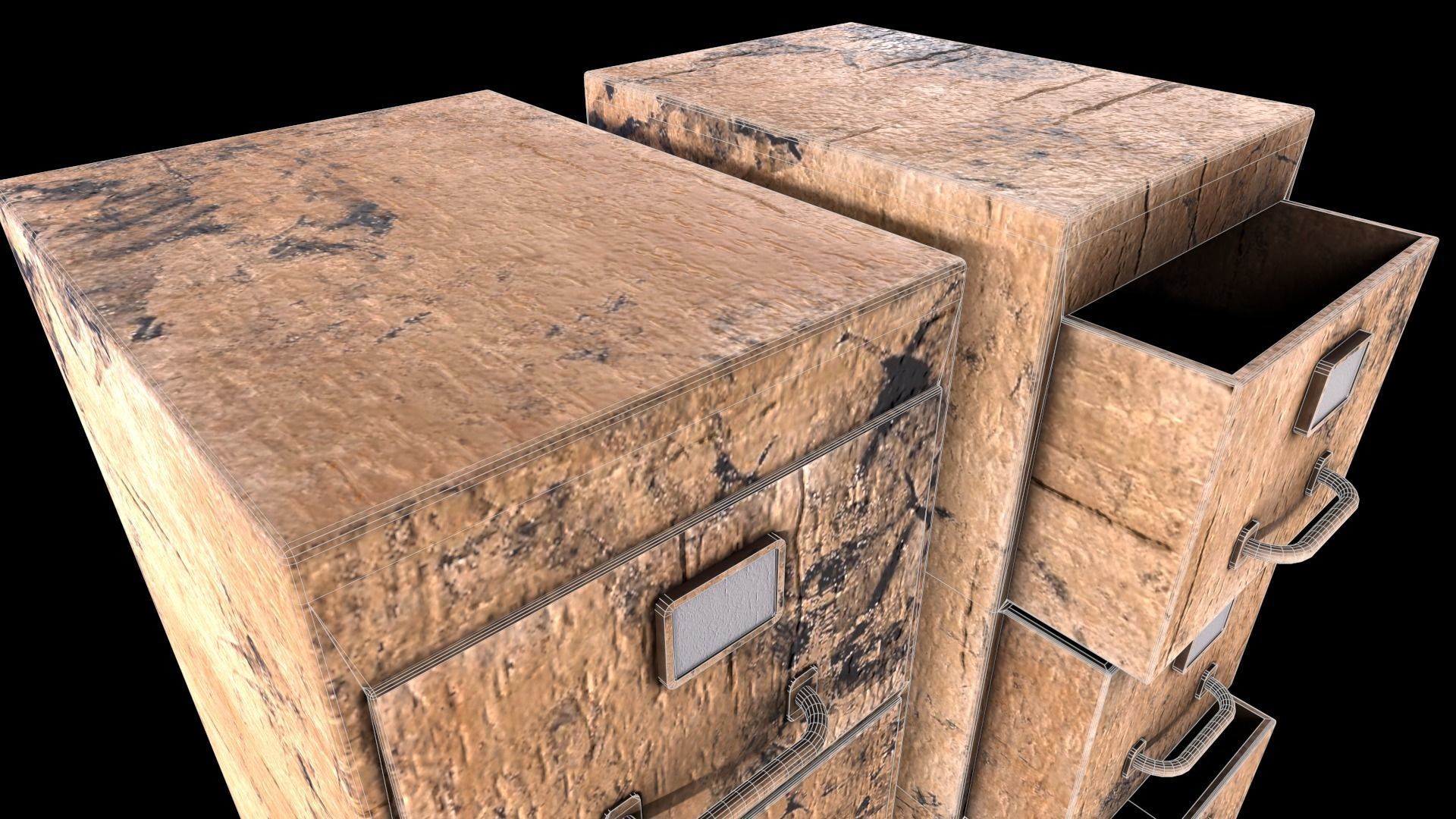 Cabinet V1 - 009 Low-poly 3D model_9