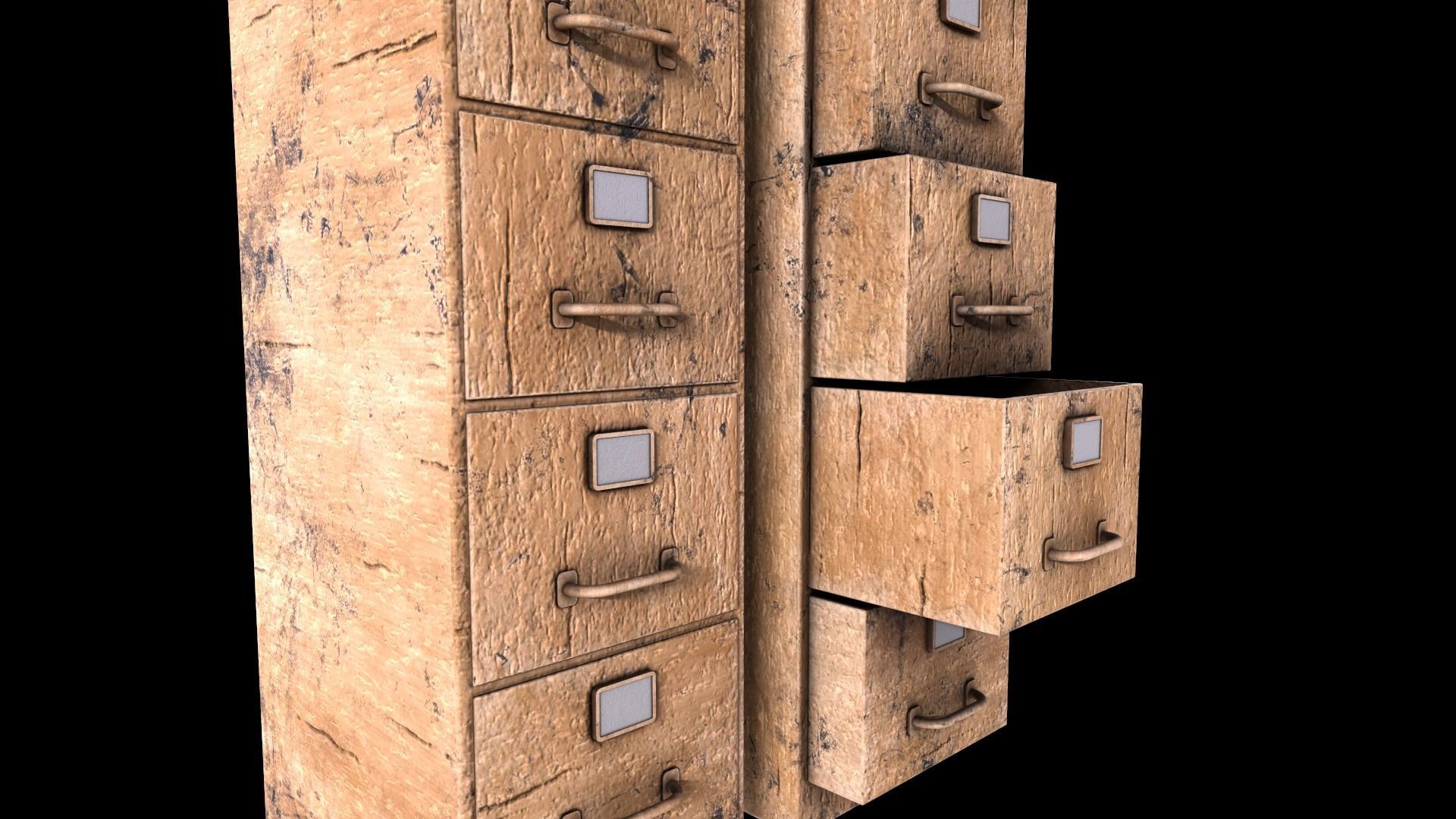 Cabinet V1 - 009 Low-poly 3D model_7