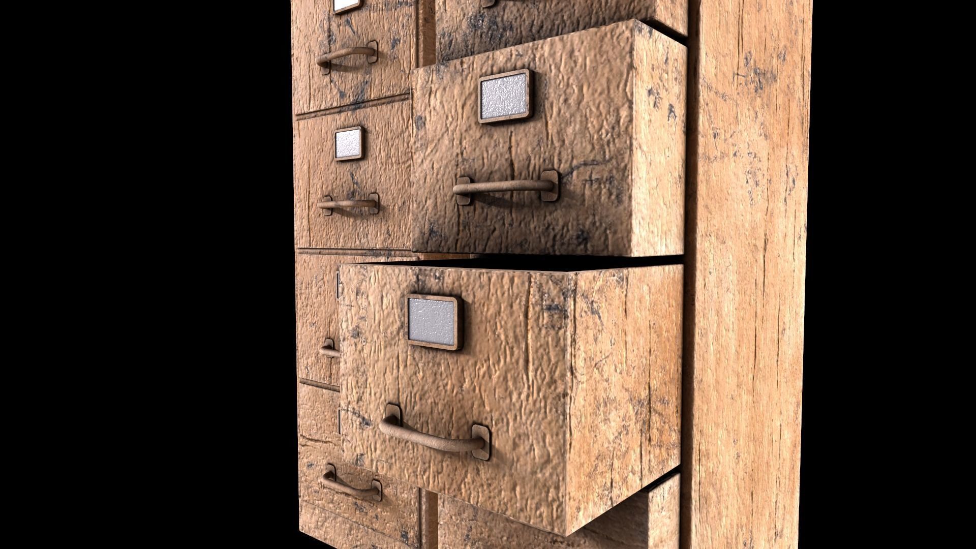 Cabinet V1 - 009 Low-poly 3D model_6
