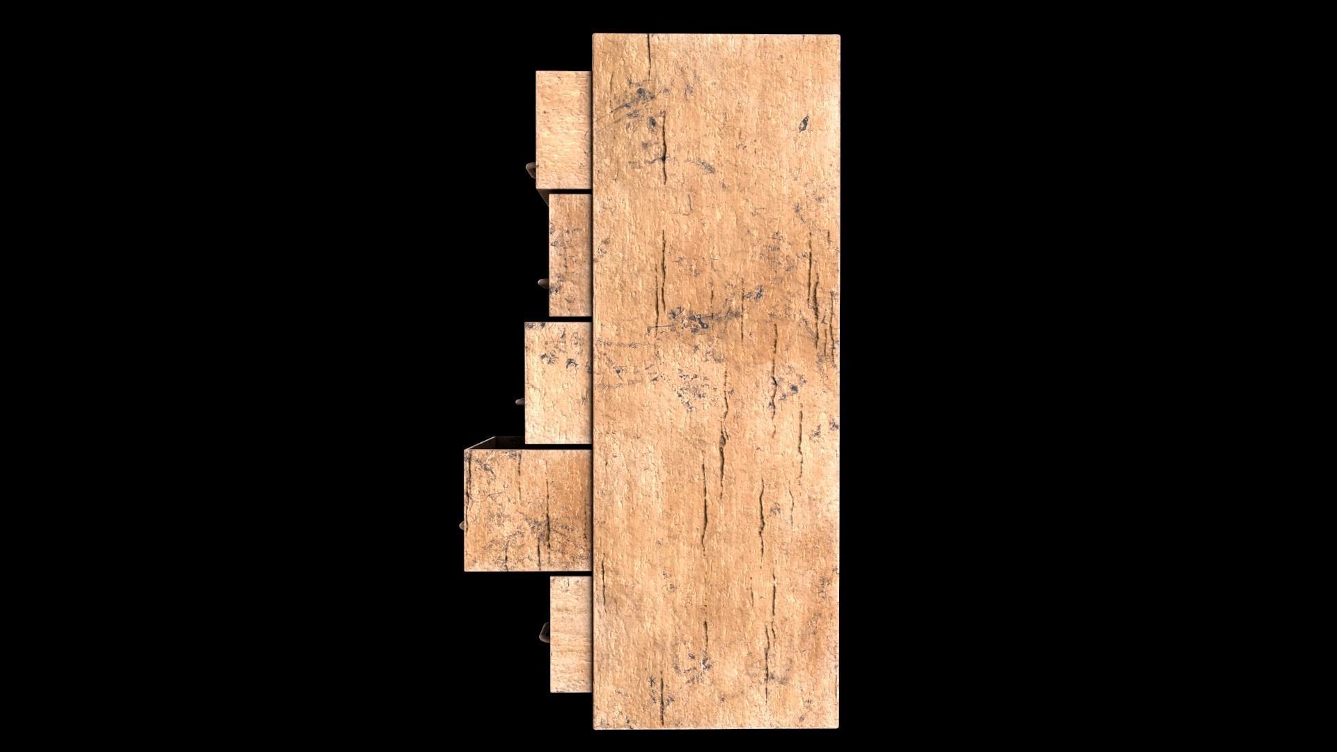 Cabinet V1 - 009 Low-poly 3D model_3