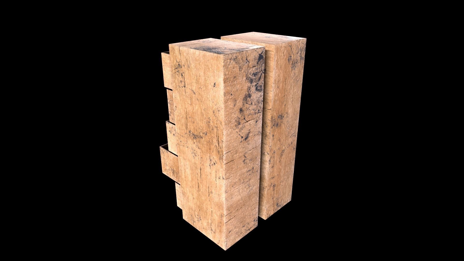 Cabinet V1 - 009 Low-poly 3D model_4