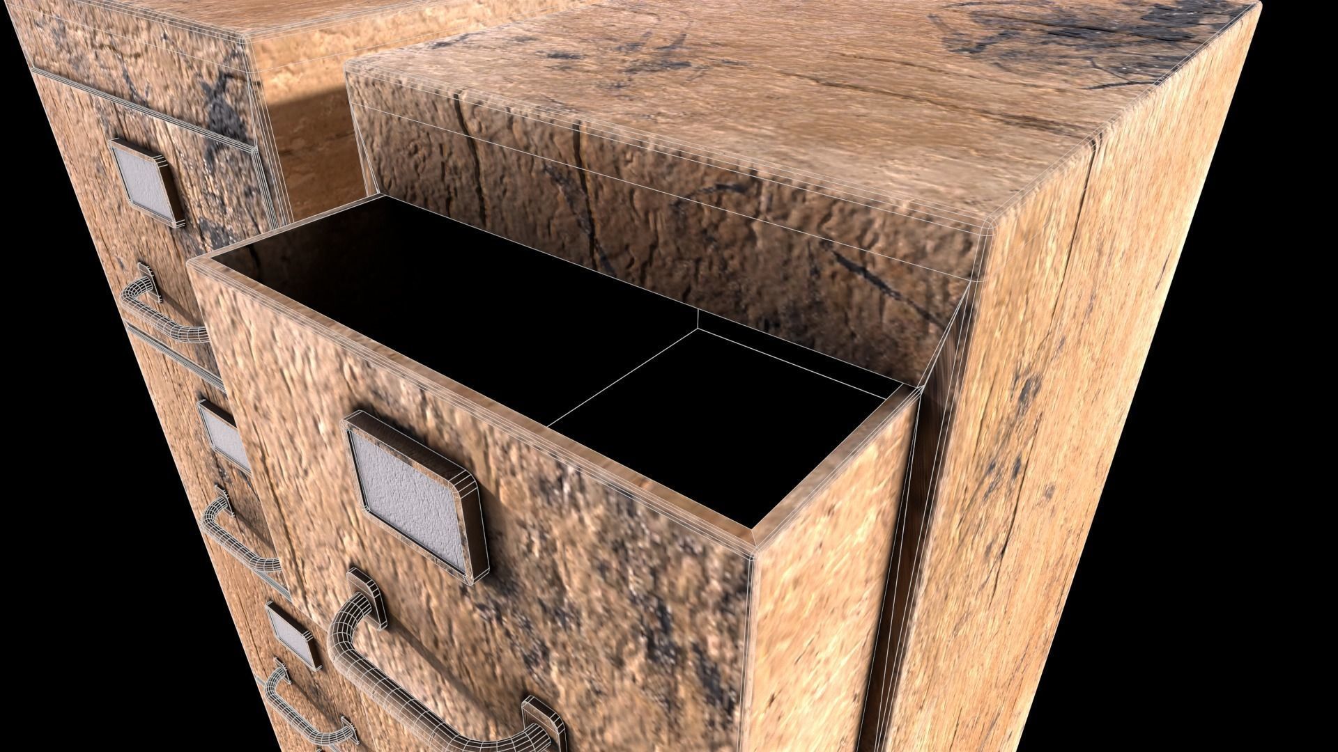 Cabinet V1 - 009 Low-poly 3D model_10