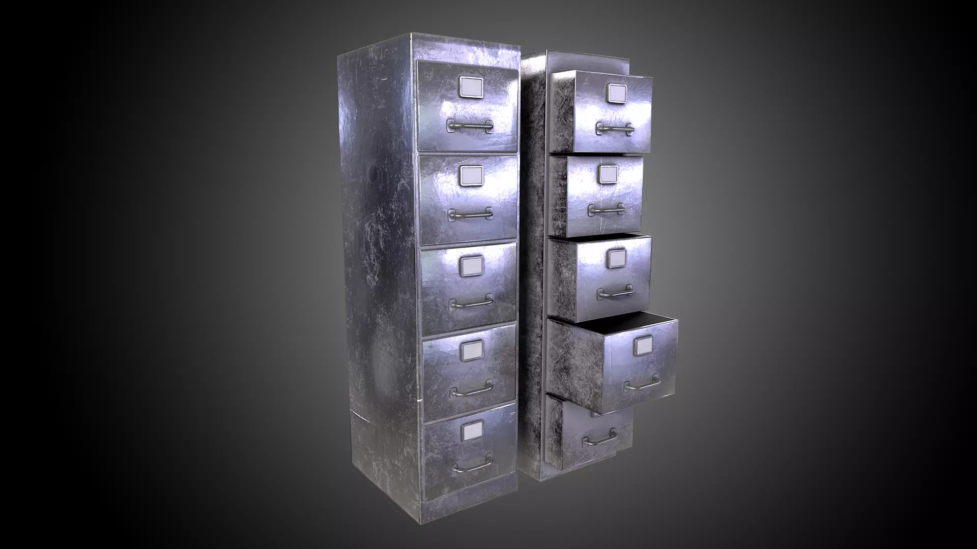 Cabinet V1 - 010 Low-poly 3D model_0