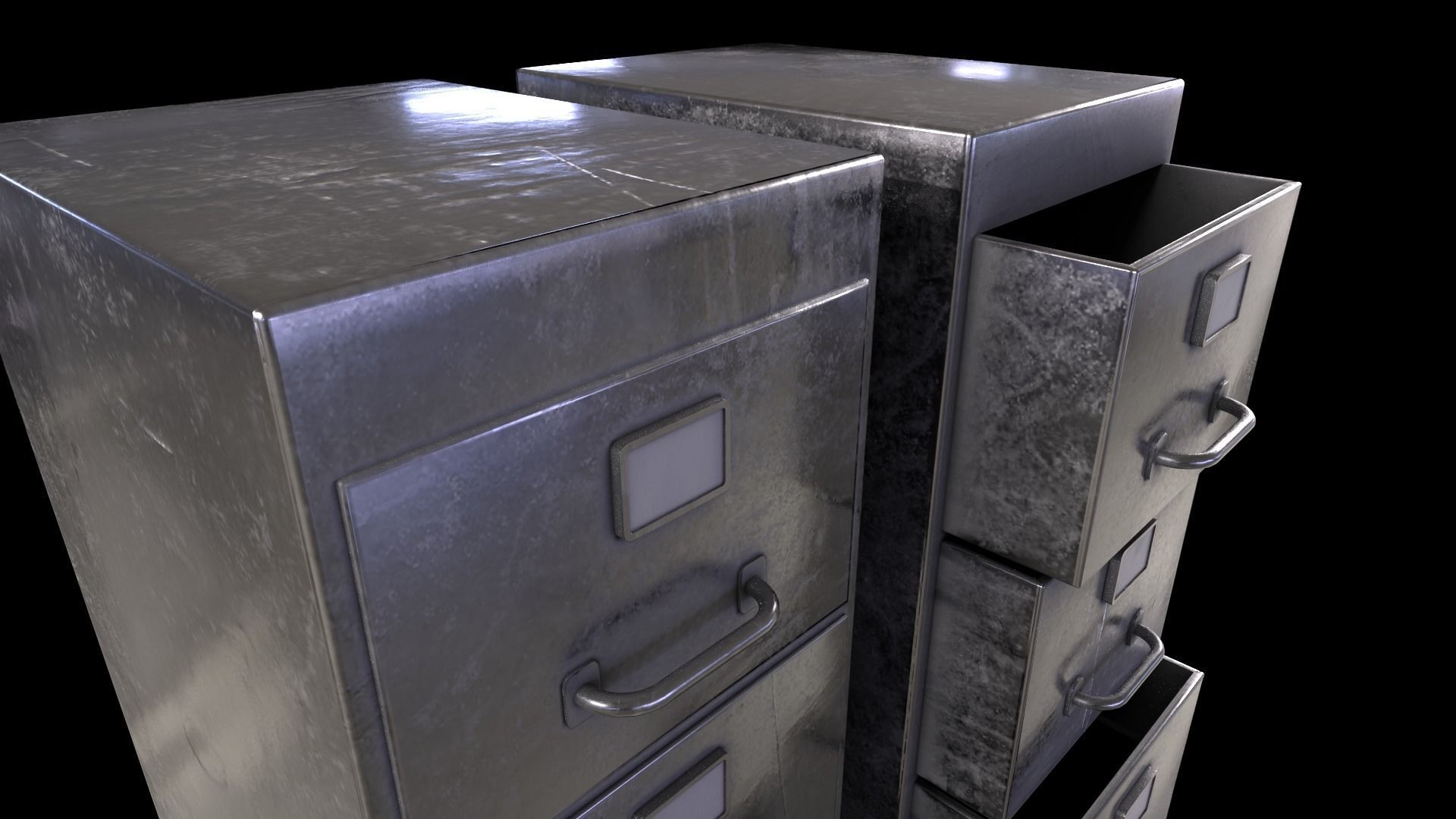 Cabinet V1 - 010 Low-poly 3D model_7
