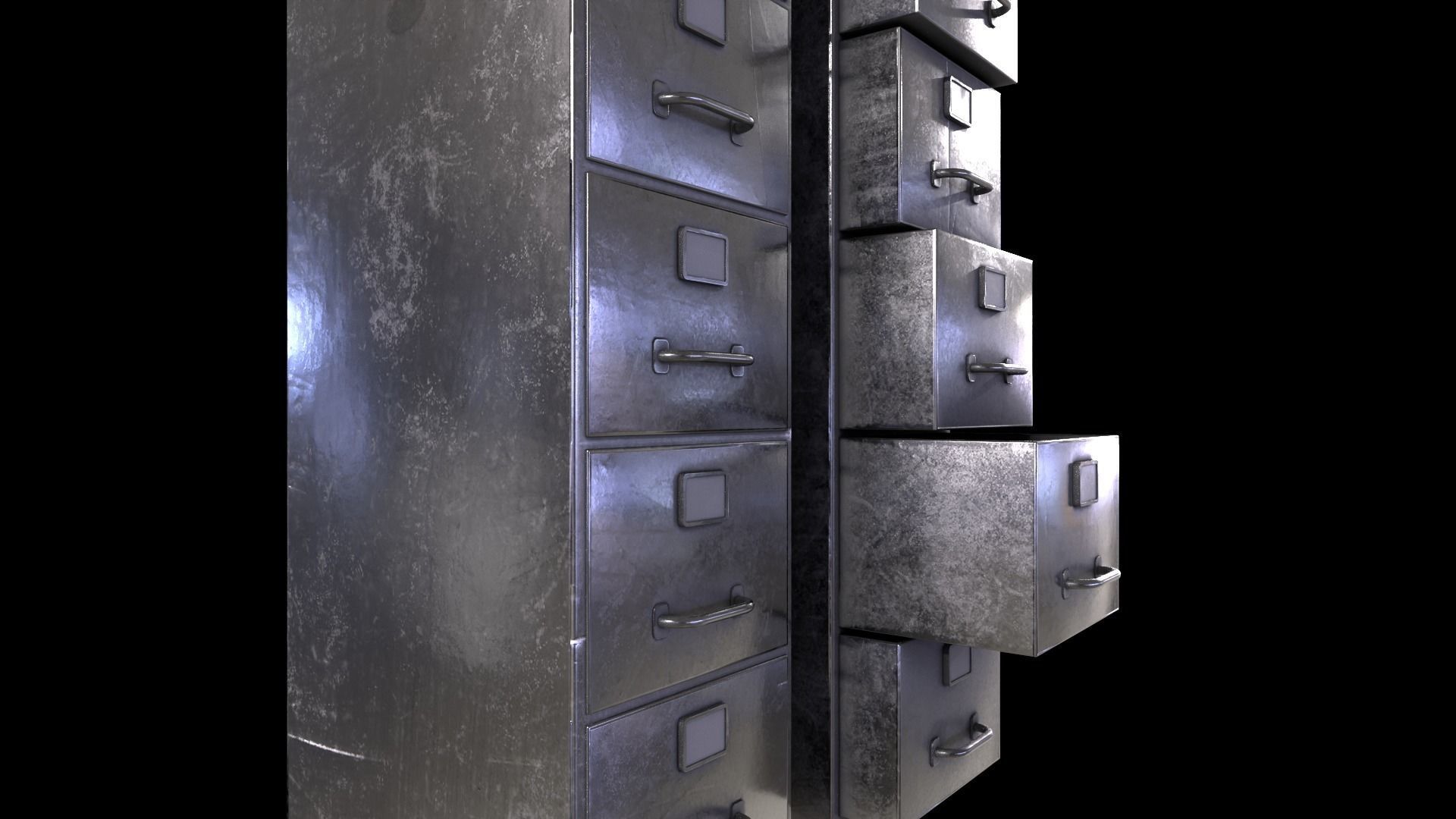 Cabinet V1 - 010 Low-poly 3D model_4