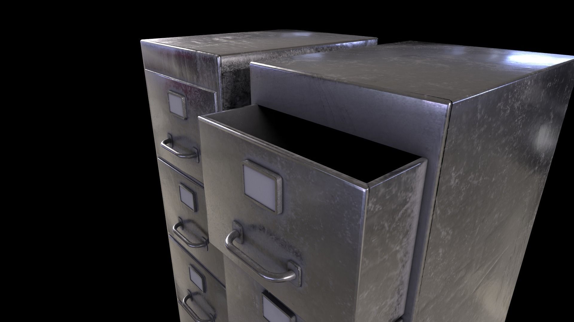 Cabinet V1 - 010 Low-poly 3D model_6