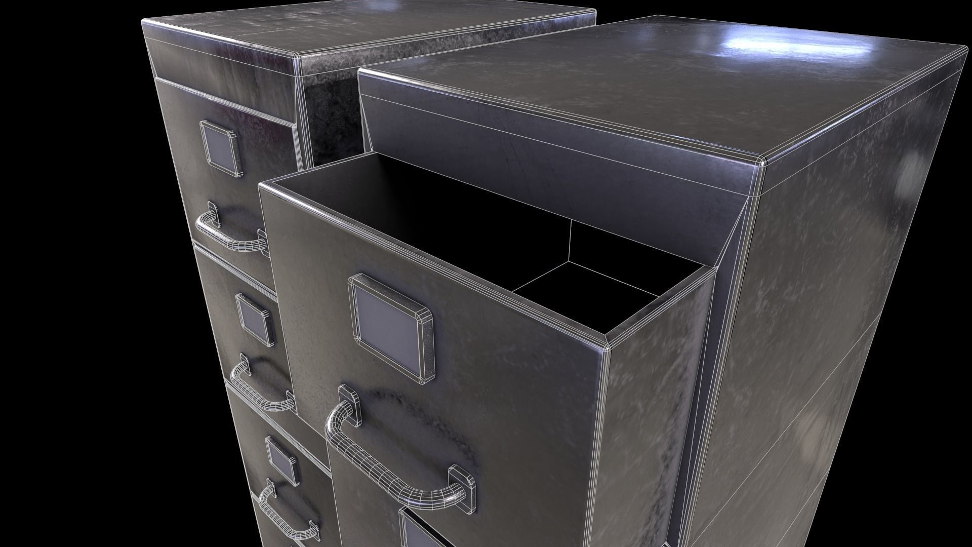 Cabinet V1 - 010 Low-poly 3D model_13