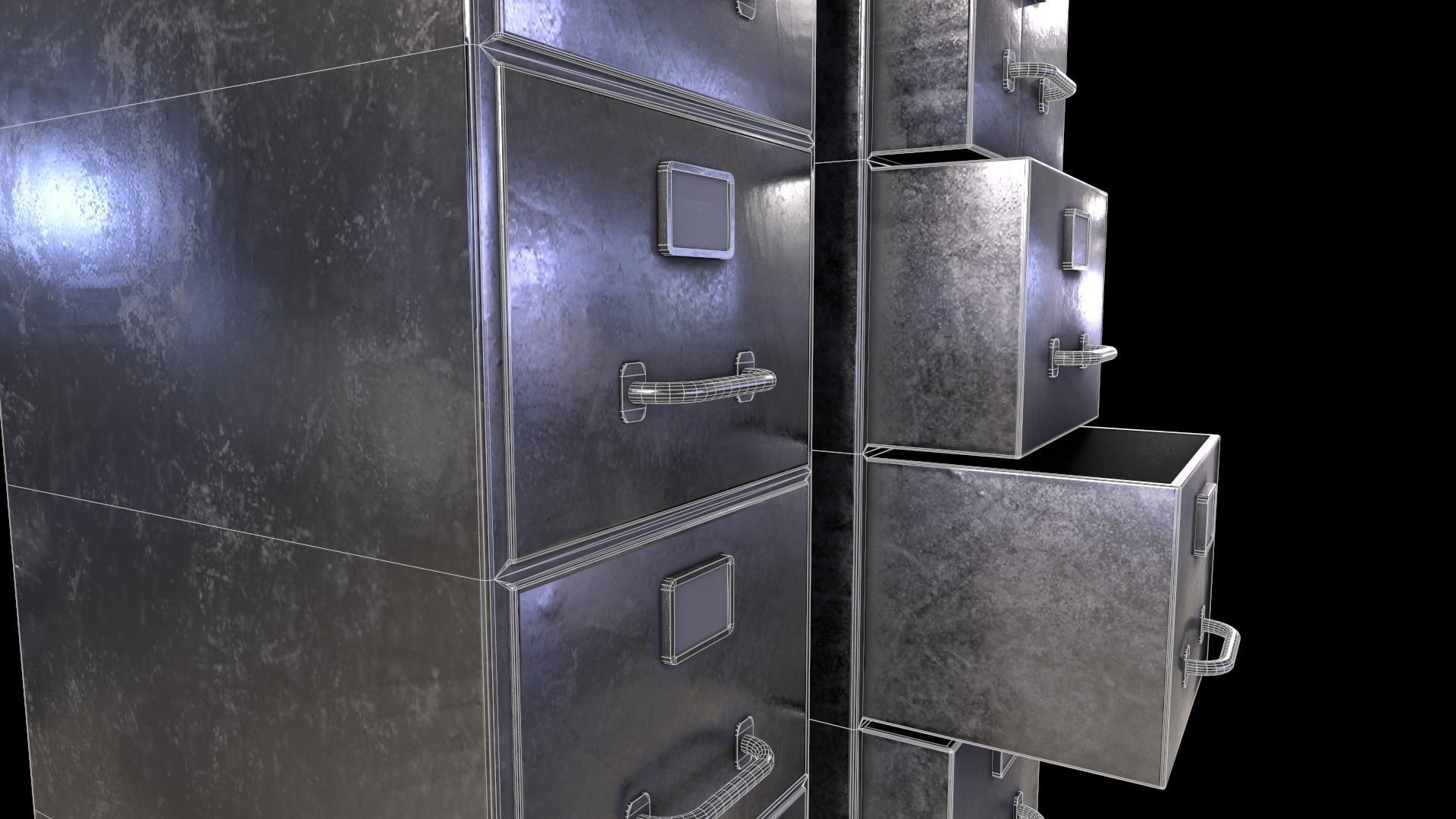 Cabinet V1 - 010 Low-poly 3D model_16