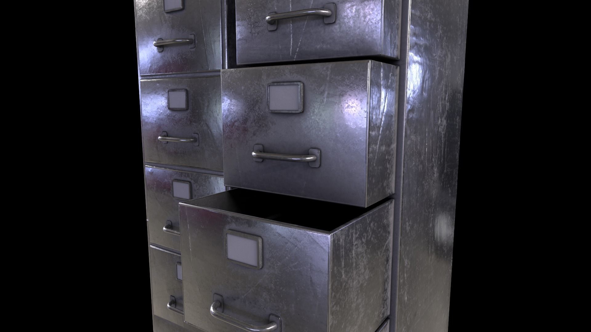 Cabinet V1 - 010 Low-poly 3D model_5