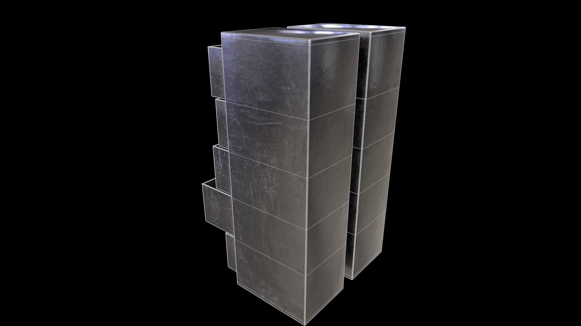 Cabinet V1 - 010 Low-poly 3D model_14