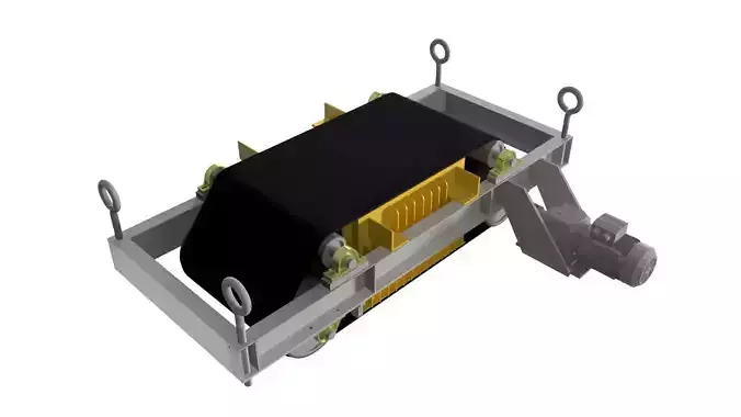 Metal separator for conveyor belts