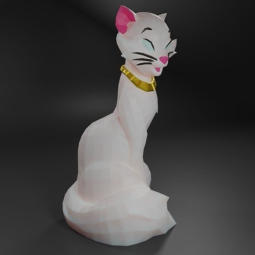 Duchess Aristocats Low Poly 3D model Low-poly 3D model Low-poly 3D model