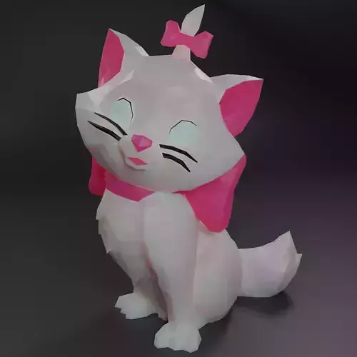 Mari Aristocats Low Poly 3D model