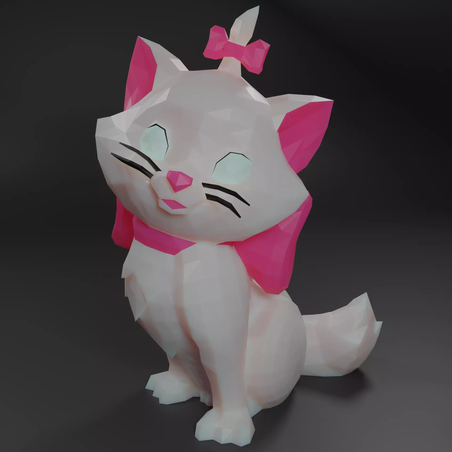 Mari Aristocats Low Poly 3D model Low-poly 3D model_0