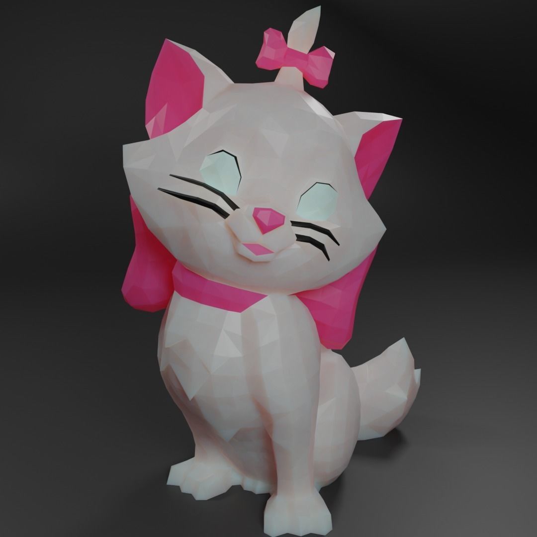 Mari Aristocats Low Poly 3D model Low-poly 3D model_13