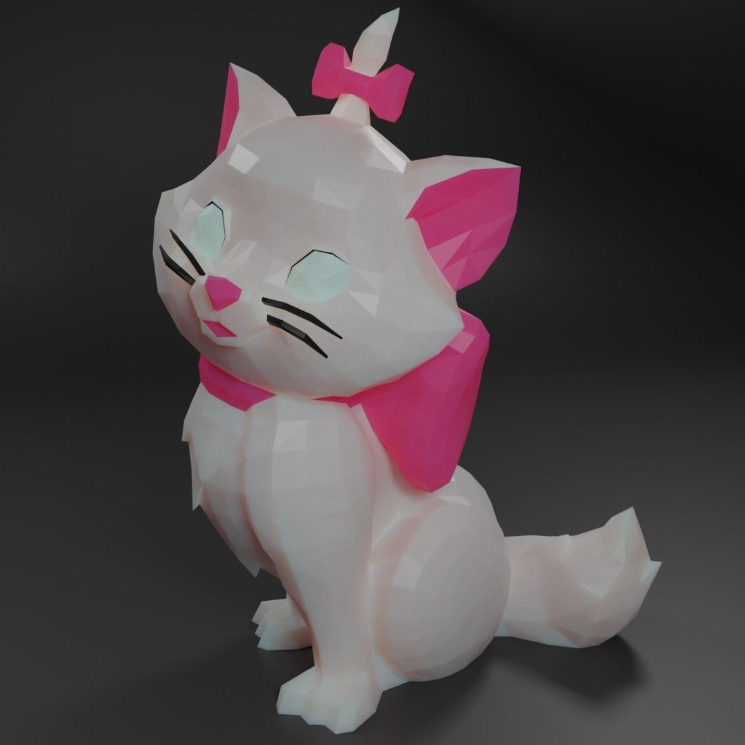 Mari Aristocats Low Poly 3D model Low-poly 3D model_1
