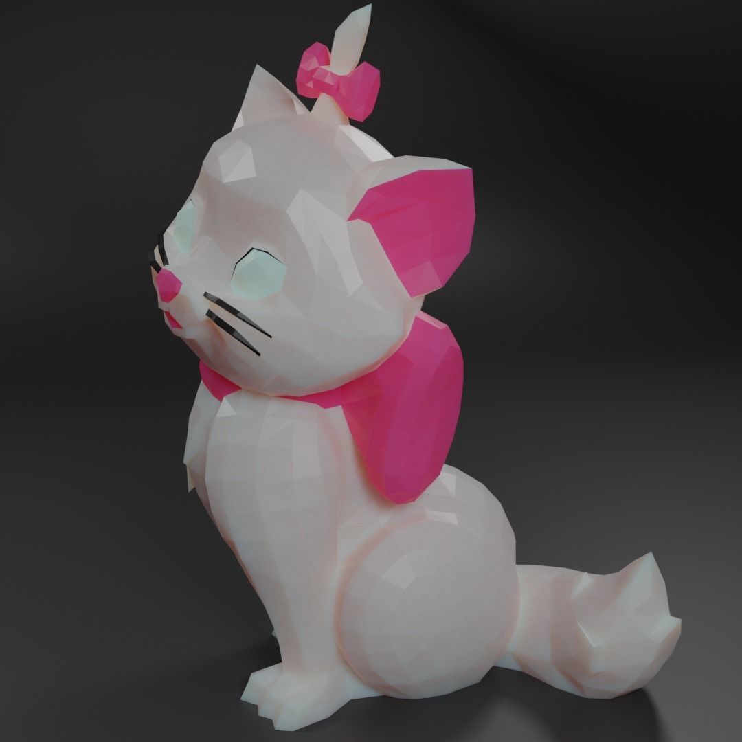 Mari Aristocats Low Poly 3D model Low-poly 3D model_2
