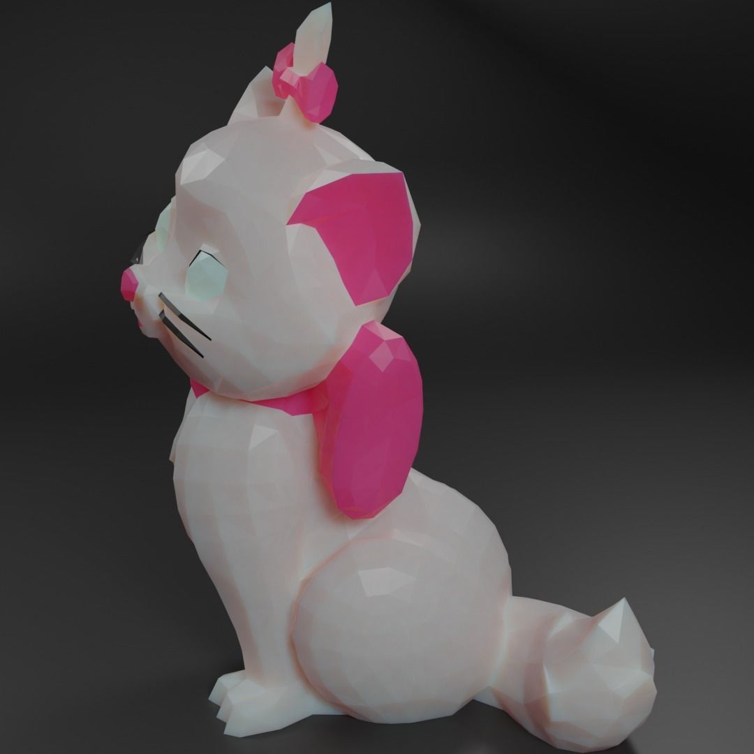 Mari Aristocats Low Poly 3D model Low-poly 3D model_3