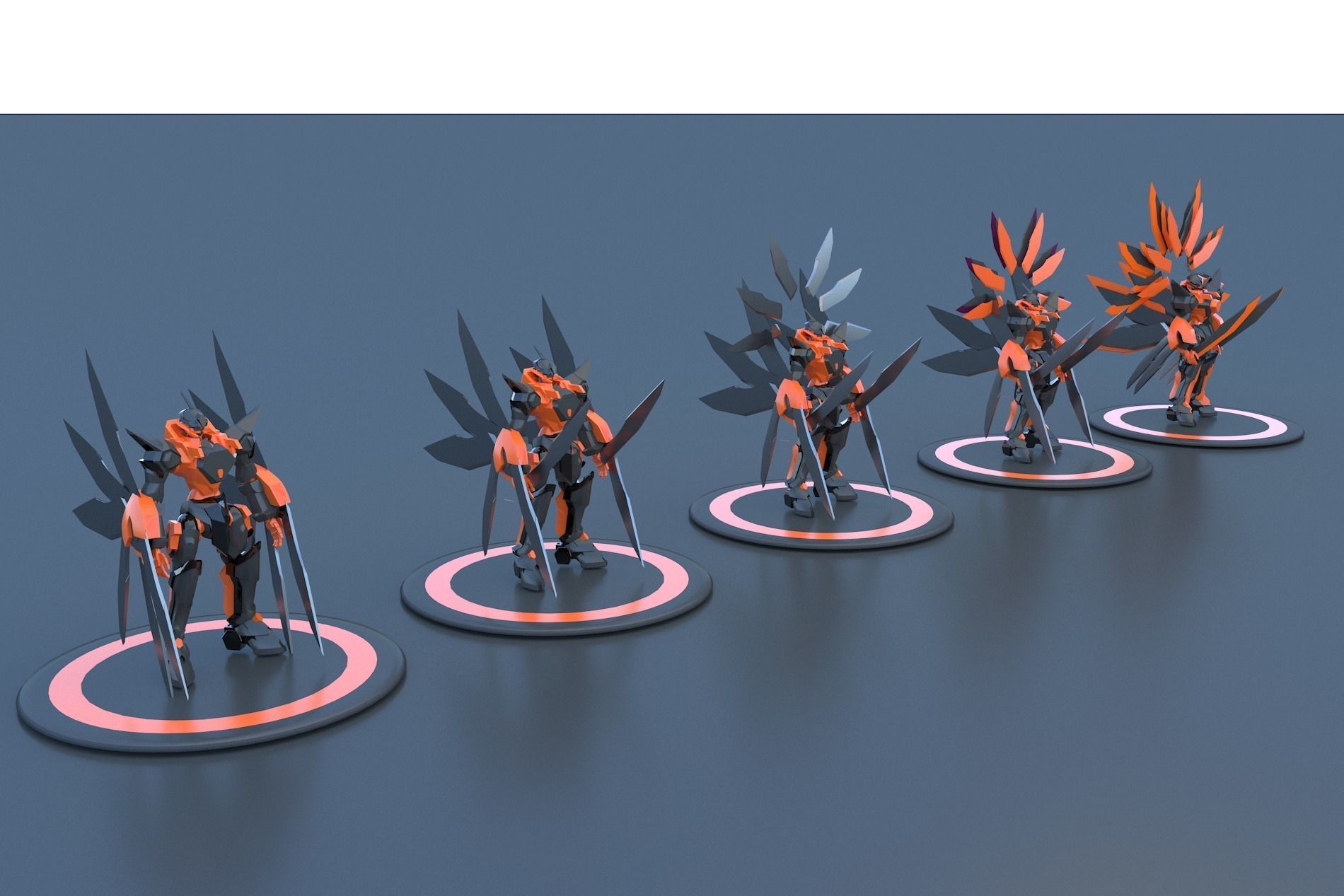 Mech Robot Cyborg EvolutIon stage FIVE 3D model_6